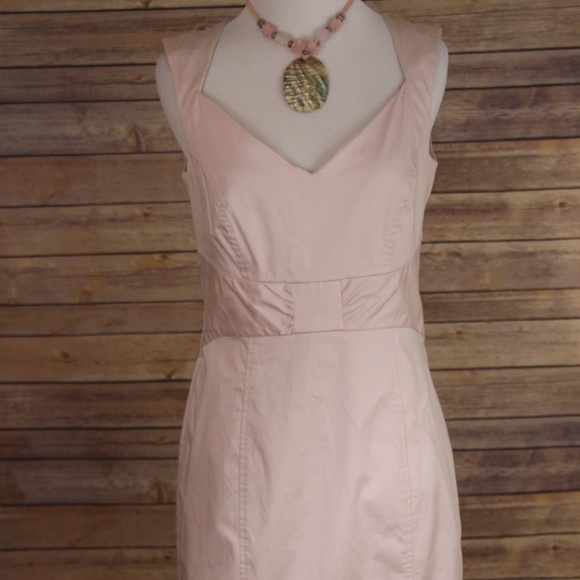 H&M Pale Pink Sleeveless Sweetheart Neck Dress - Picture 1 of 8